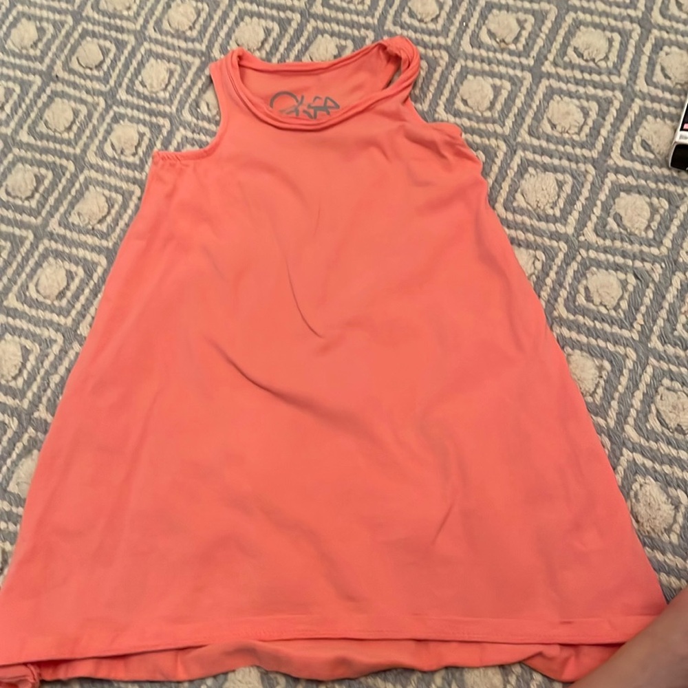 Chaser Dress in peach color - super soft 100% cotton.